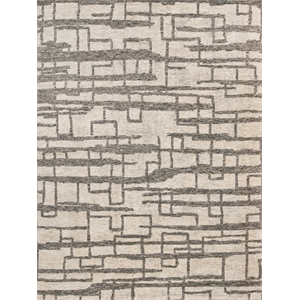 Aldridge Hand-Knotted Wool/Bamboo Silk Silver/Gray 9'x12' Area Rug