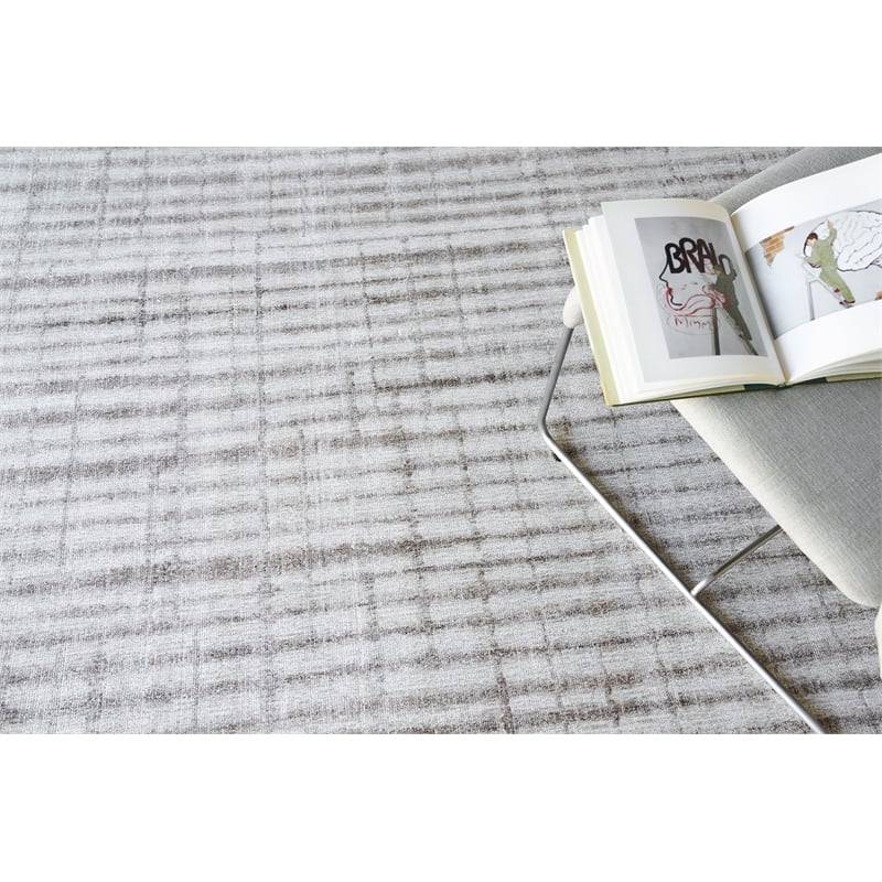 Allure Handloomed Wool/Bamboo Silk Beige/Brown 4'x6' Area Rug