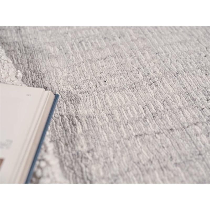 Alpine Handloomed New Zealand Wool Taupe/Ivory 15'x15' Square Area Rug