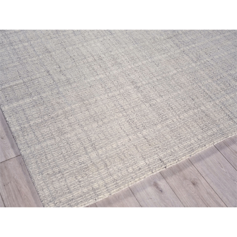 Alpine Handloomed New Zealand Wool Taupe/Ivory 4'x6' Area Rug