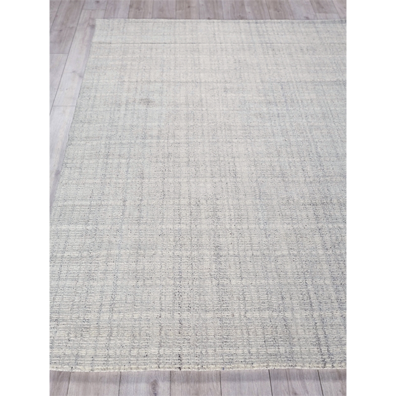 Alpine Handloomed New Zealand Wool Taupe/Ivory 4'x6' Area Rug