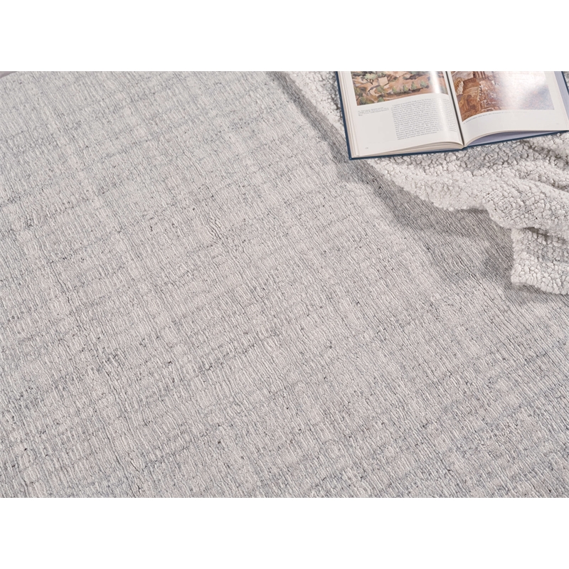 Alpine Handloomed New Zealand Wool Taupe/Ivory 4'x6' Area Rug