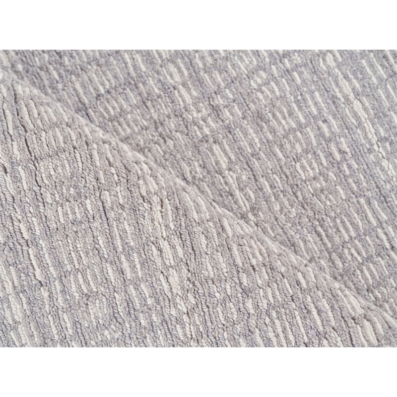 Alpine Handloomed New Zealand Wool Gray/Ivory 4'x6' Area Rug