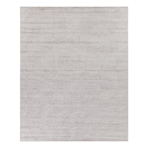 Addison Handloomed Bamboo Silk Aluminum 6'x9' Area Rug
