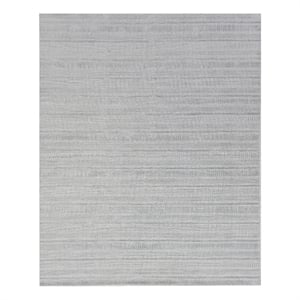Addison Handloomed Bamboo Silk Ice Blue 8'x10' Area Rug
