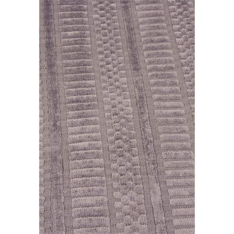 Addison Handloomed Bamboo Silk Dark Gray 6'x9' Area Rug