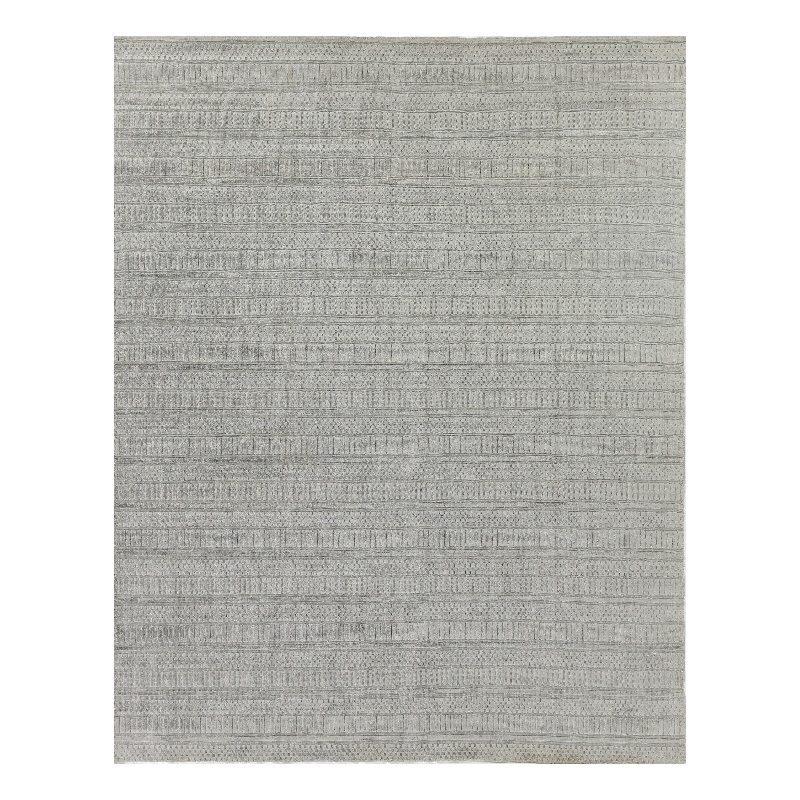 Addison Handloomed Bamboo Silk Dark Gray 6'x9' Area Rug