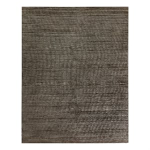 Addison Handloomed Bamboo Silk Smoke 6'x9' Area Rug