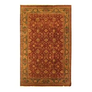 Agra Hand-Knotted New Zealand Wool Red 13'x20' Area Rug