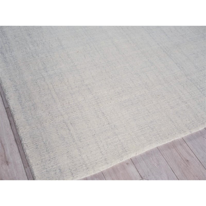 Alpine Handloomed New Zealand Wool Ivory 6'x9' Area Rug