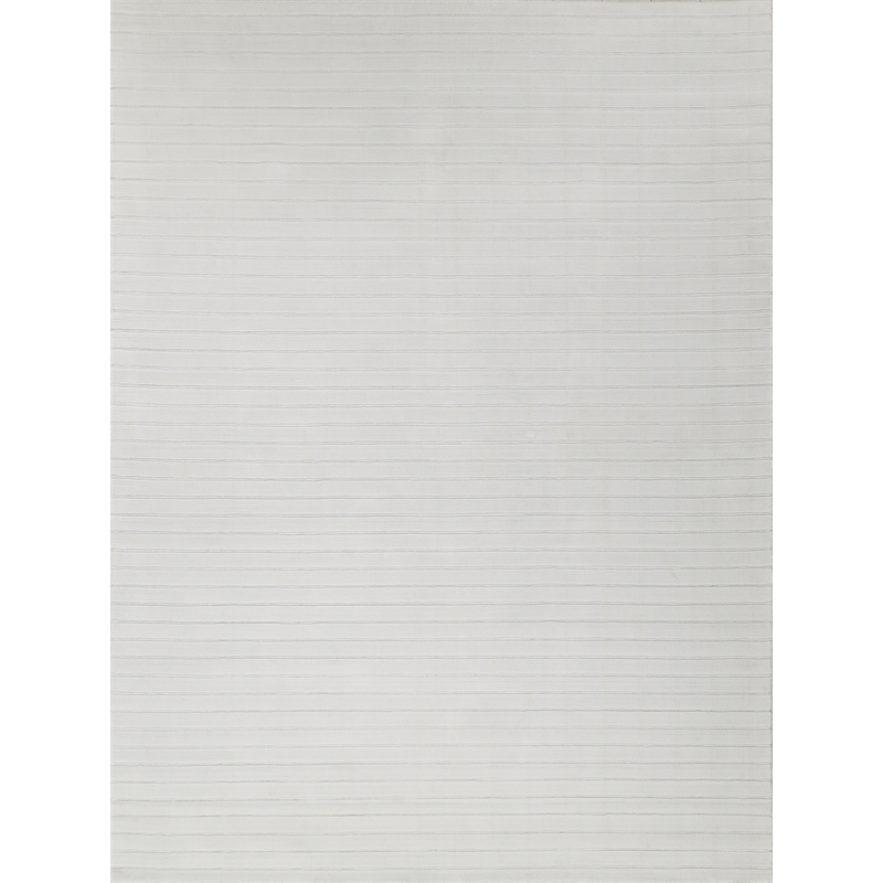 Amani Modern Handloomed Silky Nylon White 6'x9' Area Rug