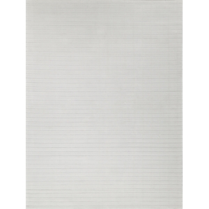 Amani Modern Handloomed Silky Nylon White 9'x12' Area Rug