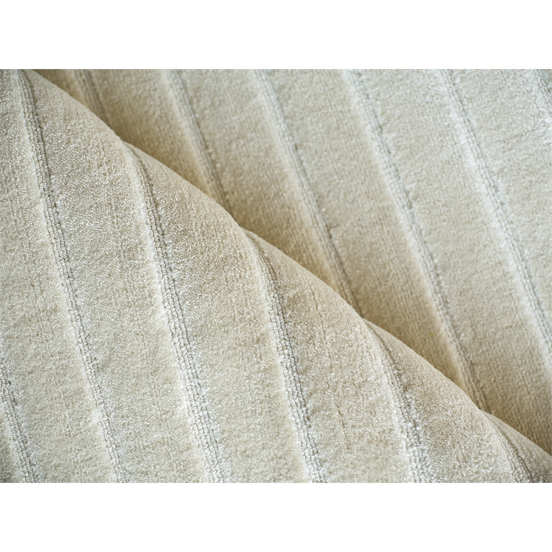 Amani Modern Handloomed Silky Nylon Beige 4'x6' Area Rug
