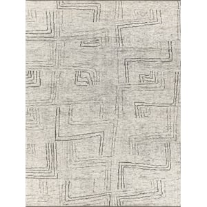 Aldridge Hand-Knotted Wool/Bamboo Silk Ivory/Gray/Beige 9'x12' Area Rug