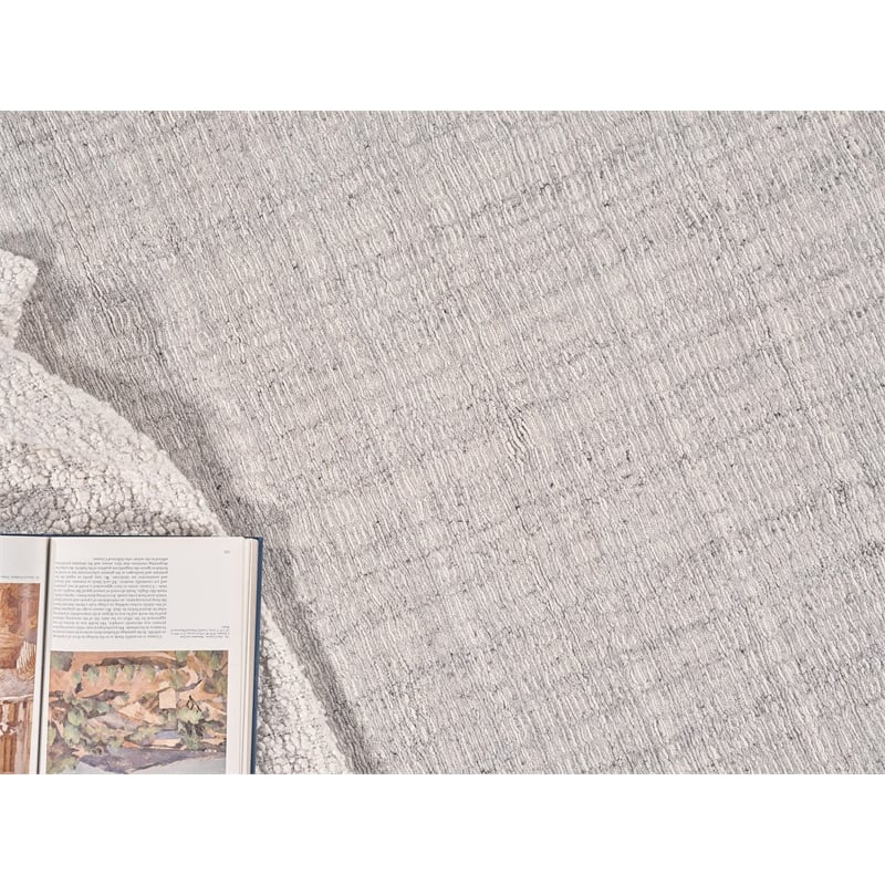 Alpine Handloomed New Zealand Wool Taupe/Ivory 12'x15' Area Rug