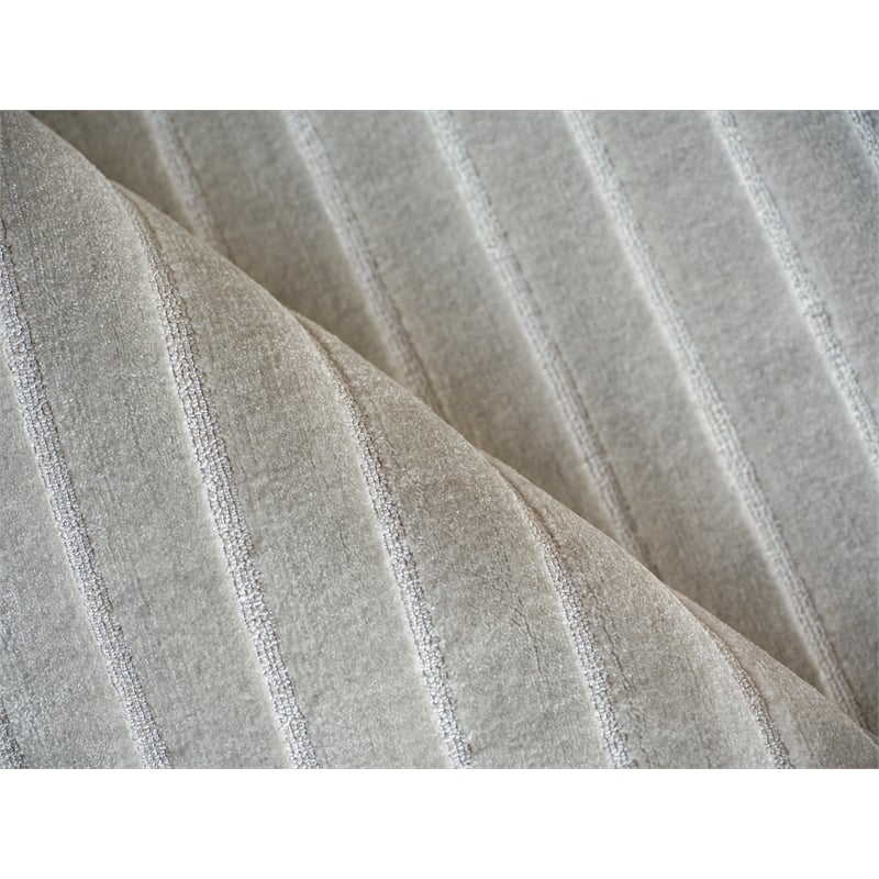 Amani Modern Handloomed Silky Nylon Light Silver 12'x18' Area Rug