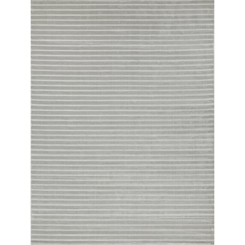 Amani Modern Handloomed Silky Nylon Light Silver 15'x20' Area Rug