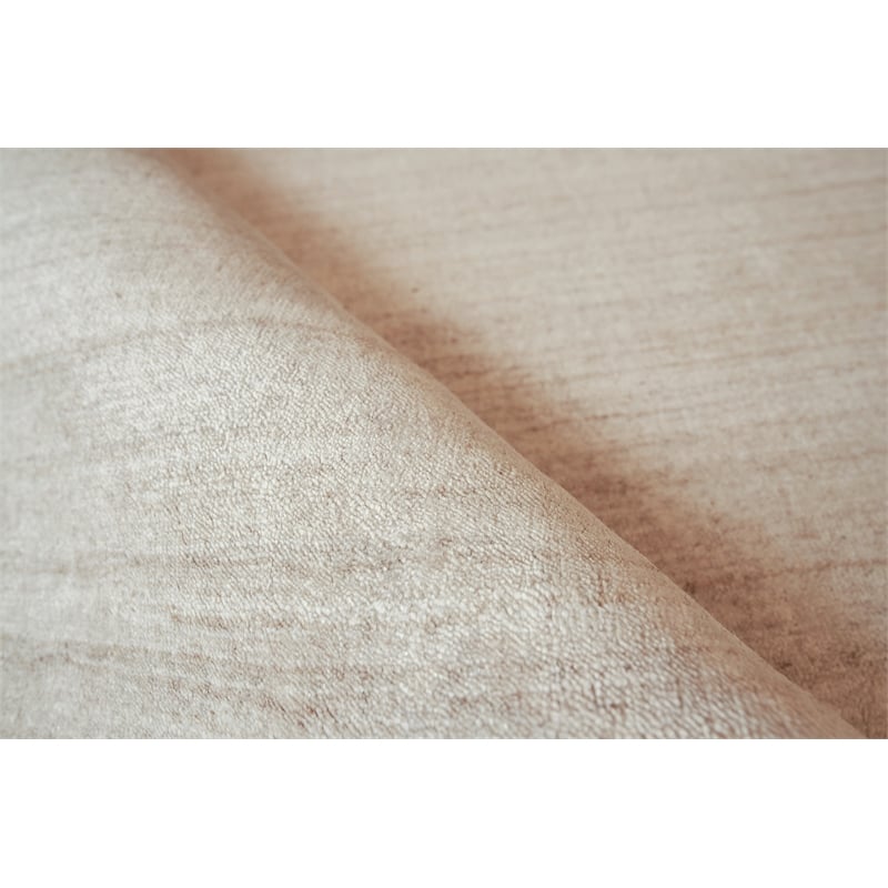 Ambrose Hand-Tufted Wool/Bamboo Silk Beige 2'x3' Area Rug