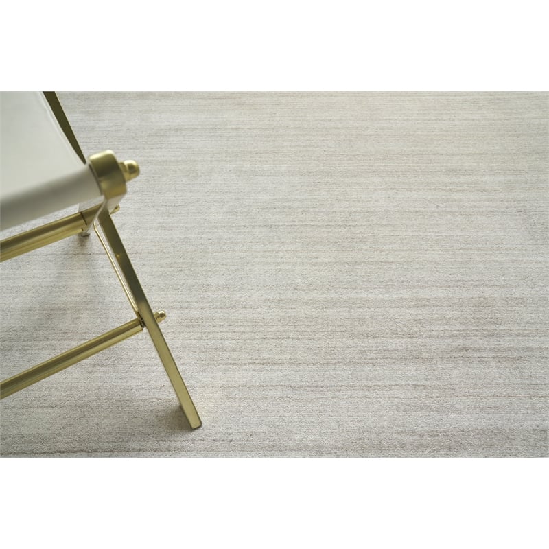 Ambrose Hand-Tufted Wool/Bamboo Silk Beige 9'x12' Area Rug