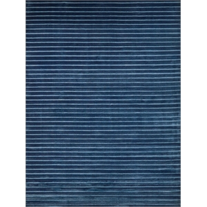 Amani Modern Handloomed Silky Nylon Navy 12'x15' Area Rug