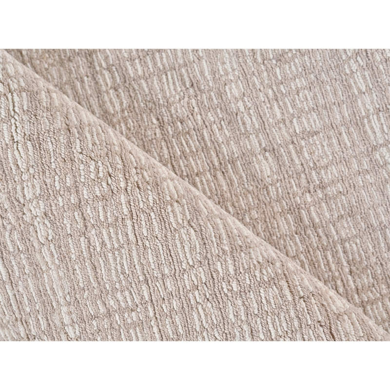Alpine Handloomed New Zealand Wool Light Beige/Ivory 4'x6' Area Rug