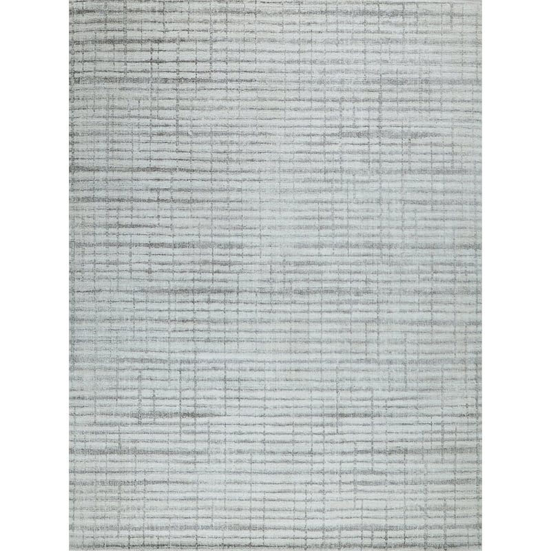 Allure Handloomed Wool/Bamboo Silk Ivory/Silver 4'x6' Area Rug