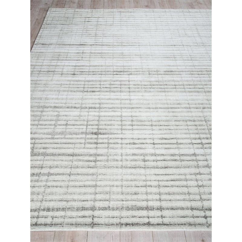 Allure Handloomed Wool/Bamboo Silk Ivory/Silver 9'x12' Area Rug