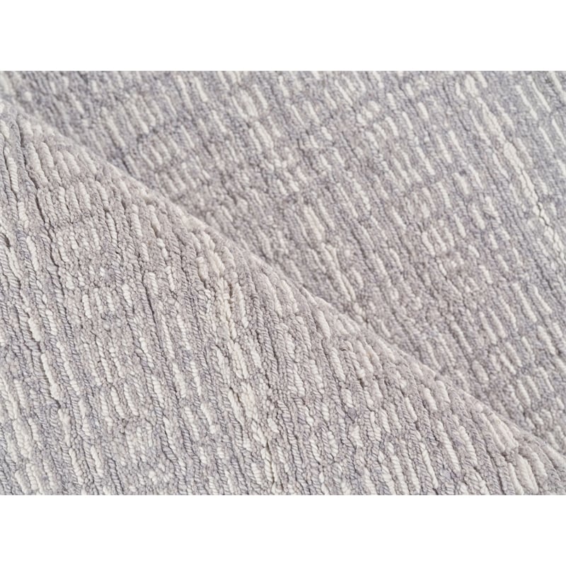 Alpine Handloomed New Zealand Wool Gray/Ivory 10'x10' Square Area Rug