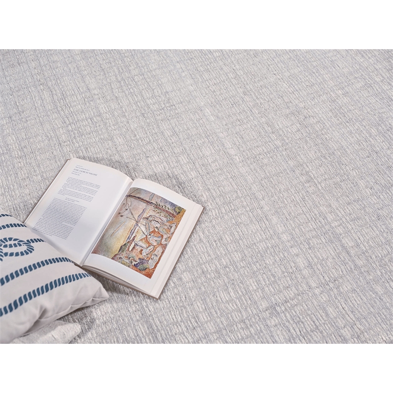 Alpine Handloomed New Zealand Wool Silver/Ivory 2'x3' Area Rug