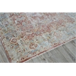 Antique Loom Power Loom Polyester Rust/Blue 2'x3' Area Rug