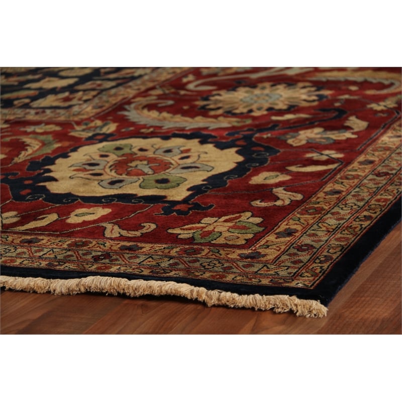 Antique Weave Hand-Knotted New Zealand Wool Navy 14'x16'6