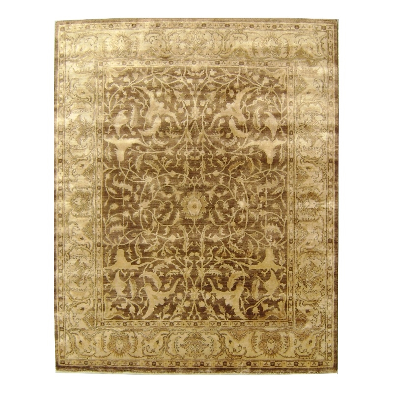 Antique Weave Oushak Hand-Knotted Wool Tobacco/Beige 11'6