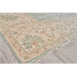 Antique Weave Oushak Hand-Knotted New Zealand Wool Blue/Ivory 12'x15' Area Rug