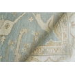 Antique Weave Oushak Hand-Knotted New Zealand Wool Blue/Ivory 8'x10' Area Rug