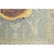 Antique Weave Oushak Hand-Knotted New Zealand Wool Blue/Ivory 8'x10' Area Rug