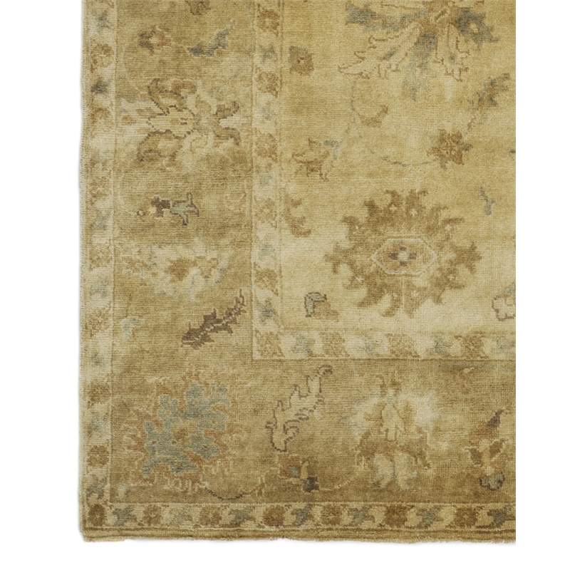 Antique Weave Oushak Hand-Knotted New Zealand Wool Ivory/Beige 14'x18' Area Rug