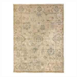 Antique Weave Oushak Hand-Knotted New Zealand Wool Ivory 14'x18' Area Rug