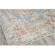 Antique Loom Power Loom Polyester Rust/Light Blue 2'x3' Area Rug