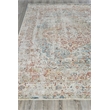 Antique Loom Power Loom Polyester Rust/Light Blue 2'x3' Area Rug