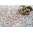 Antique Loom Power Loom Polyester Rust/Light Blue 2'x3' Area Rug