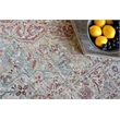 Antique Loom Power Loom Polyester Rust/Light Blue 2'x3' Area Rug
