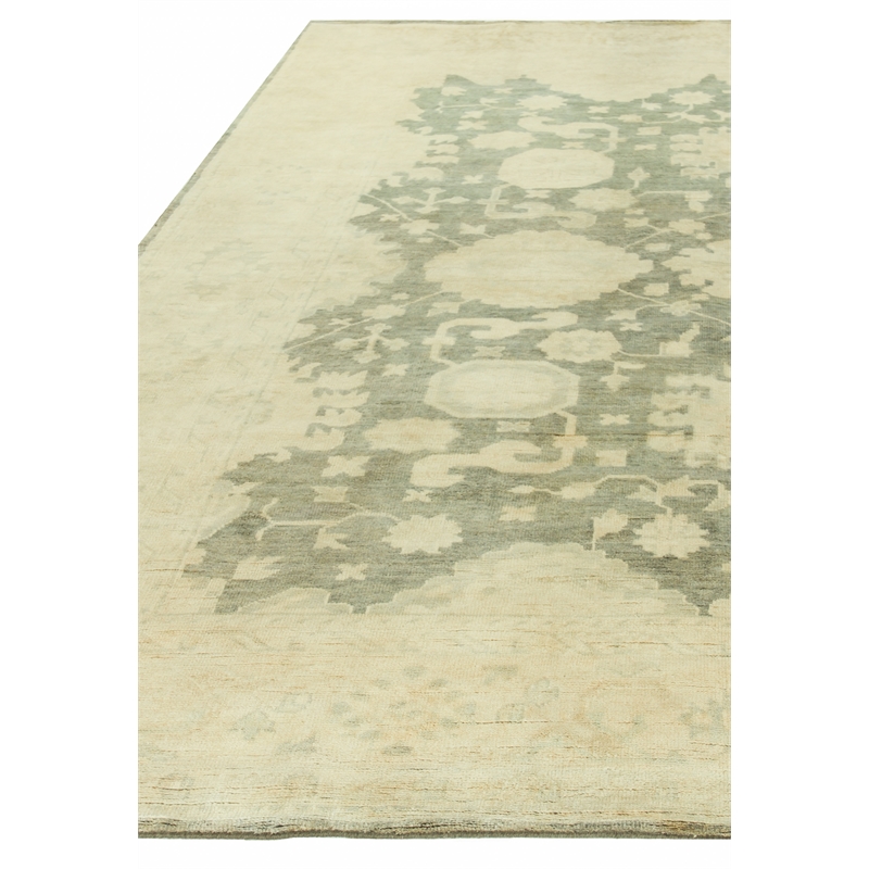 Antique Weave Oushak Hand-Knotted New Zealand Wool Blue/Gray 6'x9' Area Rug
