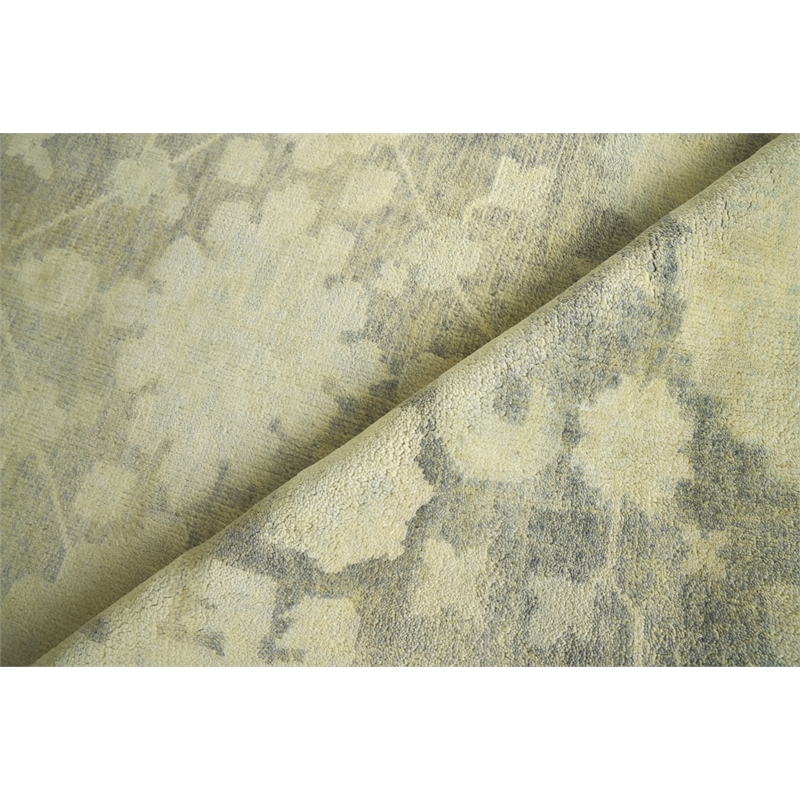 Antique Weave Oushak Hand-Knotted New Zealand Wool Blue/Gray 6'x9' Area Rug