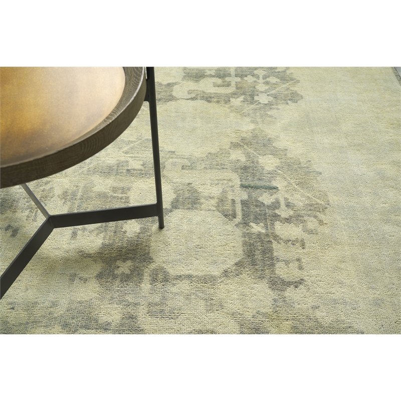 Antique Weave Oushak Hand-Knotted New Zealand Wool Blue/Gray 6'x9' Area Rug