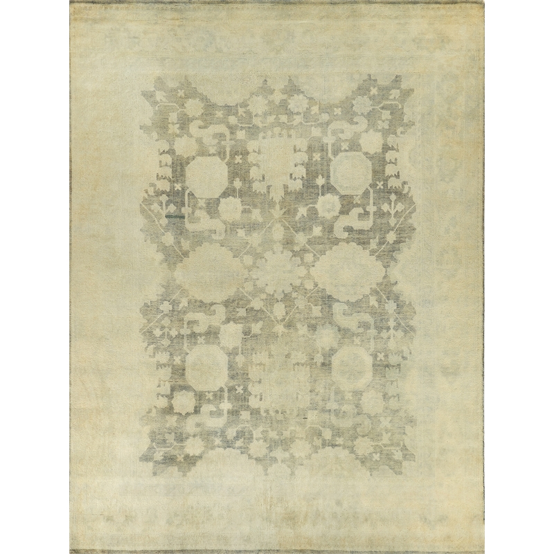 Antique Weave Oushak Hand-Knotted New Zealand Wool Blue/Gray 6'x9' Area Rug