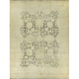 Antique Weave Oushak Hand-Knotted New Zealand Wool Blue/Gray 6'x9' Area Rug