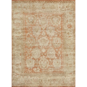 antique weave oushak hand-knotted new zealand wool red/beige 9'x12' area rug