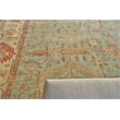 Antique Weave Serapi Hand-Knotted Wool Light Blue/Ivory 9'x12' Area Rug
