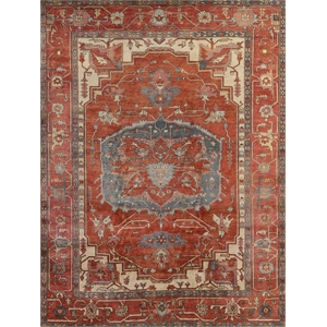 Antique Weave Serapi Hand-Knotted New Zealand Wool Rust/Rust 12'x15' Area Rug