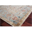 Antique Weave Serapi Hand-Knotted Wool Ivory/Light Blue 9'x12' Area Rug